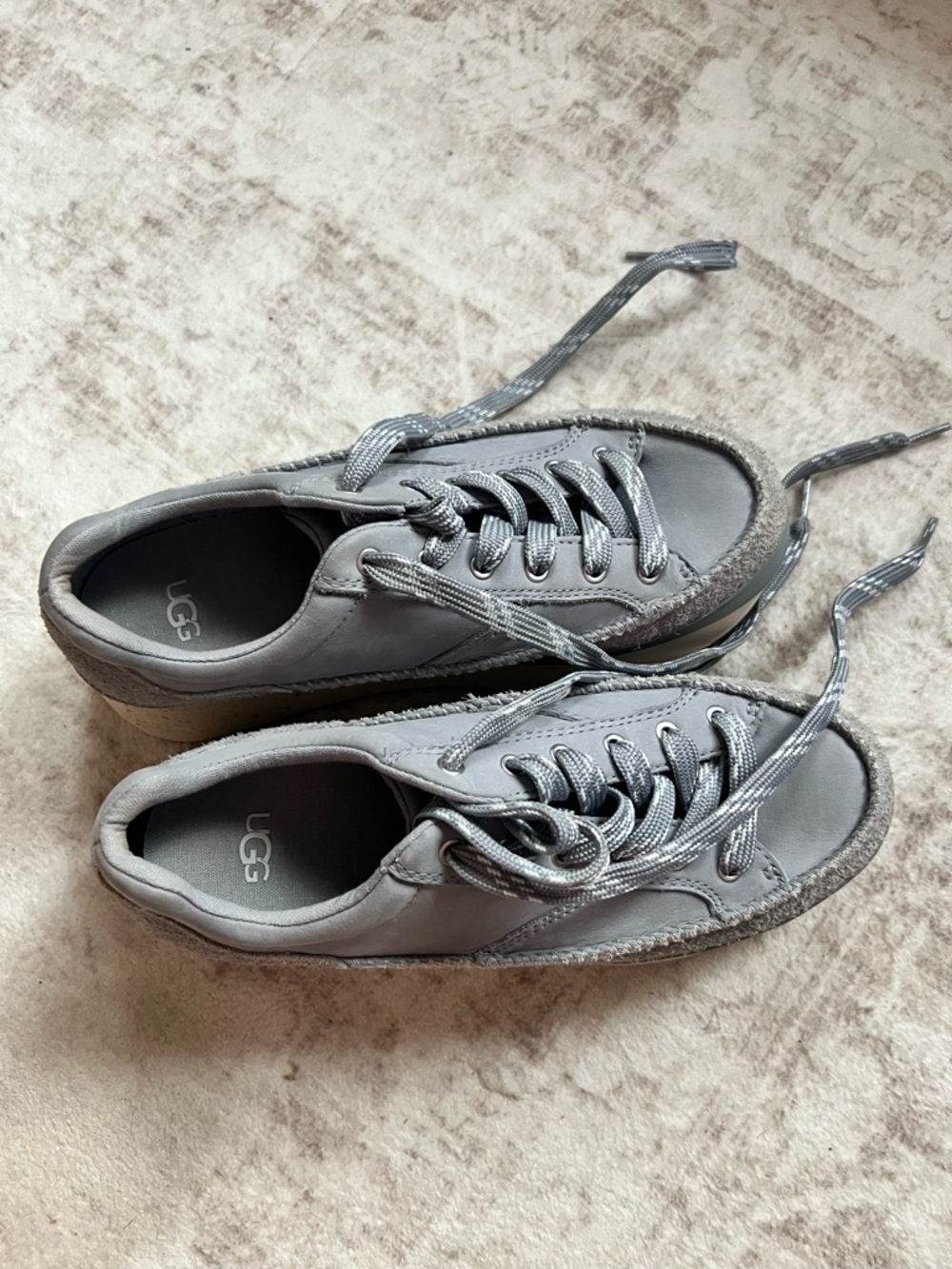 UGG Women's Blue Gray Low-Profile Lace-Up Sneakers